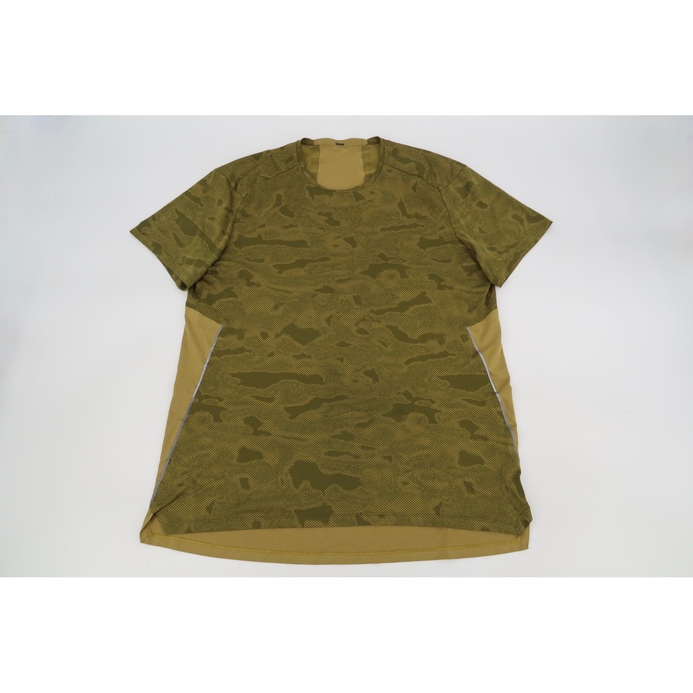 Lululemon Fast and Free Shirt Mens‎ Large Chroma Camo Green Camo Breathable Tee